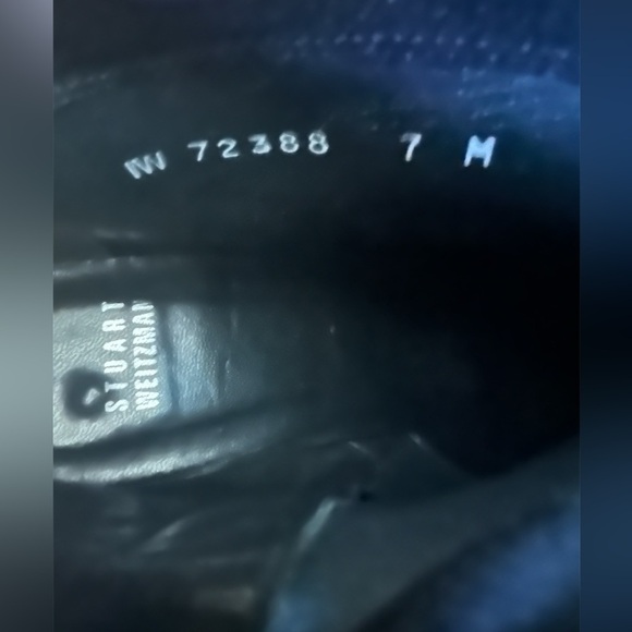 Stuart Weitzman Womens Suede Pointed Toe Block Heel Ankle Booties Black Size 7 - Picture 2 of 6